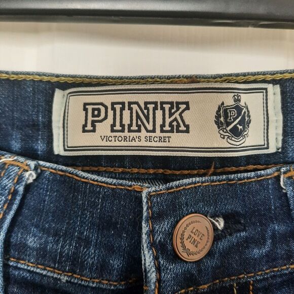 Pink Victoria's Secret Low Rise Skinny Jeans Y2K Size 0L - Picture 3 of 5